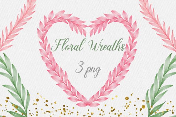Enhance Your Creative Projects with Floral Heart Wreaths Watercolor Clipart