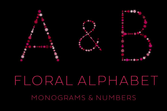 Enhance Your Designs with Floral Letters and Numbers
