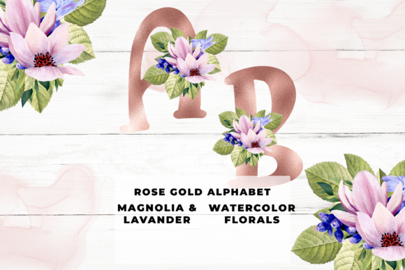 Enhance Your Designs with Rose Gold Floral Alphabet