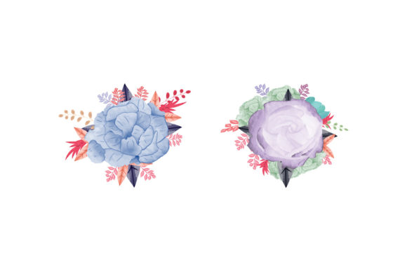 Explore the Beauty of Water Color Floral Set