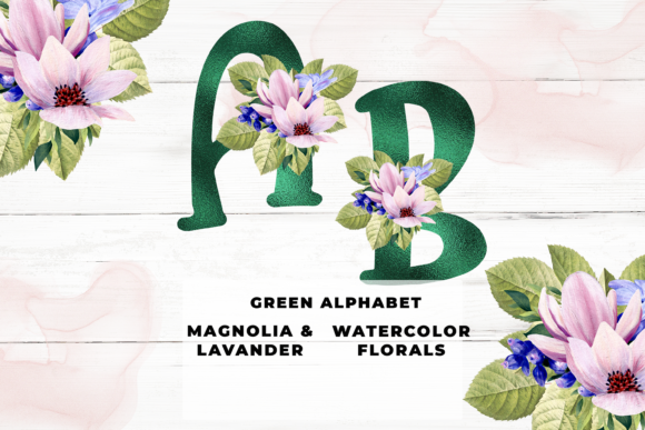 Green Floral Alphabet: A Versatile Design Solution for Creative Projects