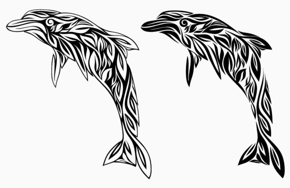 Strategic Use of Dolphin with Floral Ornament in Visual Communication