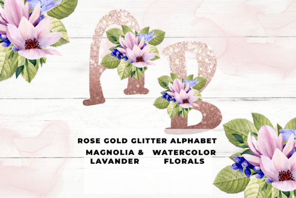 Unleash Your Creativity with the Rose Gold Glitter Floral Alphabet