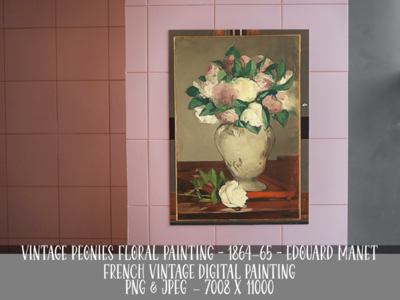 Vintage Peonies Floral Digital Painting: A Strategic and Versatile Artwork