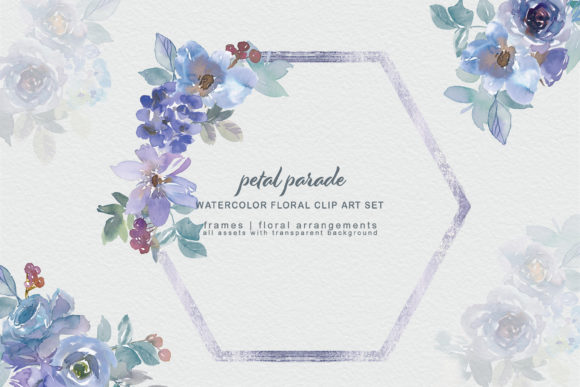 Watercolor Soft Floral Clipart Set